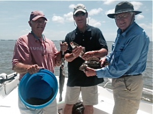 Tom Hacala and friends catching some sea trout for dinner