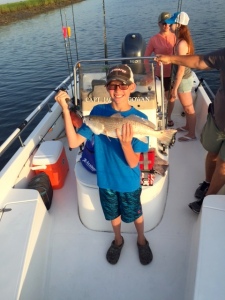 Cole Johnson with a nice redfish he caught pitching a 4"plastic curtail. Nice job Cole!