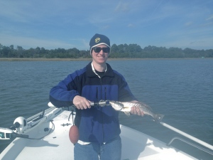 Brit Thomas with a late December seatrout!