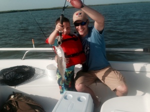 Gabriel and Aaron Holker with a nice seatrout!