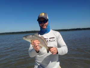 David Coleman cathing some schoolie redfish while fishing in Savannah!