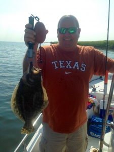 Bob Sheehan with a nice flounders. The guys caught of reds and several nice flounders!