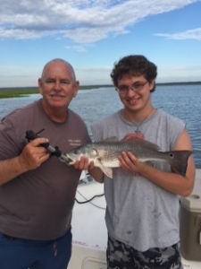 Capt. Jack & Clayton Cornelius with nice red! The guys had a nice catch of black drum and reds.
