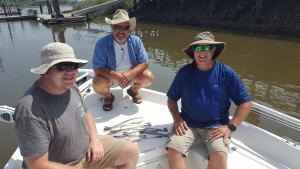 Tony, Grant and Matt on a nice sea trout!